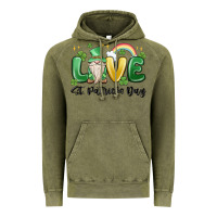 Vintage Olive love st. patricks day gnome Vintage Hoodie - MaliasSmallBusiness