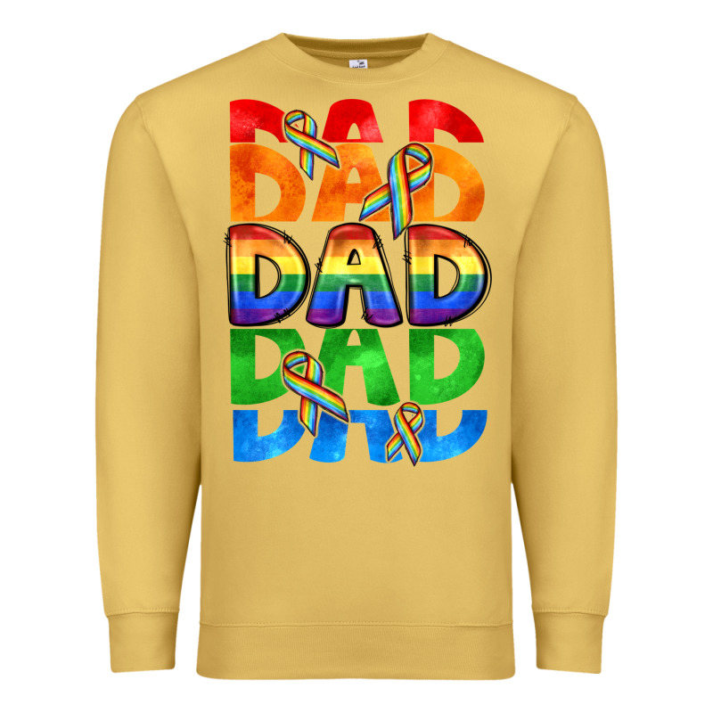 Dad Dad Dad Pride Premium Sweatshirt by CowGirlArtShop | Teevron
