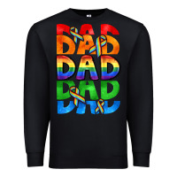 Black Dad dad dad pride Premium Sweatshirt - CowGirlArtShop