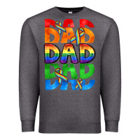Charcoal Heather Dad dad dad pride Premium Sweatshirt - CowGirlArtShop