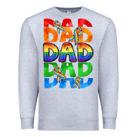 Heather Grey Dad dad dad pride Premium Sweatshirt - CowGirlArtShop