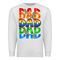 Oatmeal Heather Dad dad dad pride Premium Sweatshirt - CowGirlArtShop