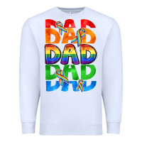 White Dad dad dad pride Premium Sweatshirt - CowGirlArtShop