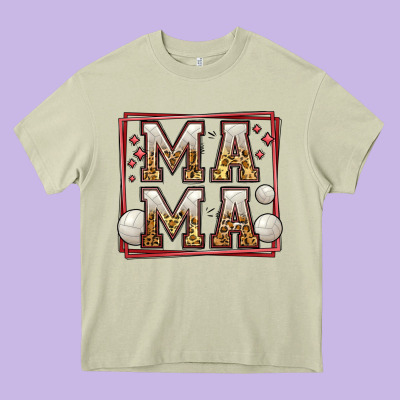 Volleyball Mama Heavy Core Tee Designed By Jasminsmagicworld