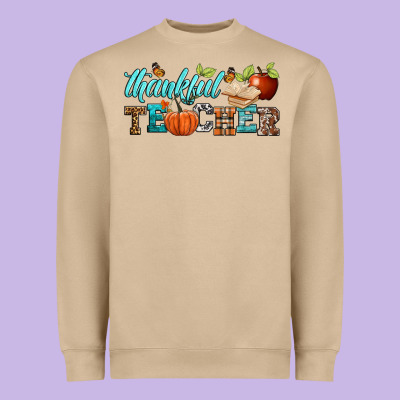 Thankful Teacher Heavyweight Sweatshirt Designed By Bundleandbundleshop