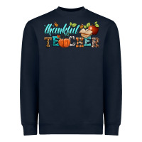Navy thankful teacher Heavyweight Sweatshirt - BundleAndBundleShop