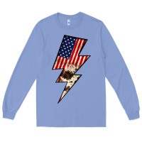 Colony Blue Lightning Bolt Long Sleeve Tee - JahusDesignShop