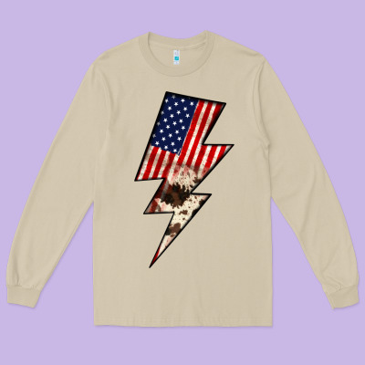 Lightning Bolt Long Sleeve Tee Designed By Jahusdesignshop