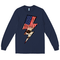 Navy Lightning Bolt Long Sleeve Tee - JahusDesignShop