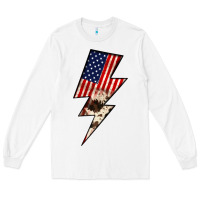 White Lightning Bolt Long Sleeve Tee - JahusDesignShop