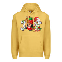 Antique Gold christmas joy girl gnome Premium Hoodie - CowGirlArtShop