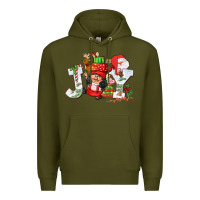 Army Green christmas joy girl gnome Premium Hoodie - CowGirlArtShop