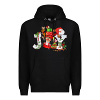 Black christmas joy girl gnome Premium Hoodie - CowGirlArtShop