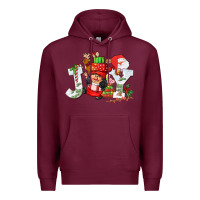 Burgundy christmas joy girl gnome Premium Hoodie - CowGirlArtShop