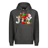 Charcoal Heather christmas joy girl gnome Premium Hoodie - CowGirlArtShop