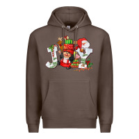 Coffee christmas joy girl gnome Premium Hoodie - CowGirlArtShop