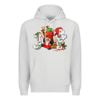 Dove Grey christmas joy girl gnome Premium Hoodie - CowGirlArtShop