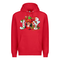 Red christmas joy girl gnome Premium Hoodie - CowGirlArtShop