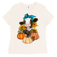 Bone Cow Fall Pumpkin Ladies Tee - Artiststas