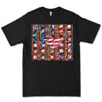 Black western usa flag heart and stars tumbler Premium Tee - Artiststas