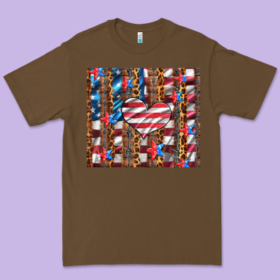 Western Usa Flag Heart And Stars Tumbler Premium Tee Designed By Artiststas