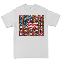Dove Grey western usa flag heart and stars tumbler Premium Tee - Artiststas
