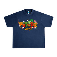 Navy future nurse juneteenth Urban Heavy Tee - NancyCooperArtShop
