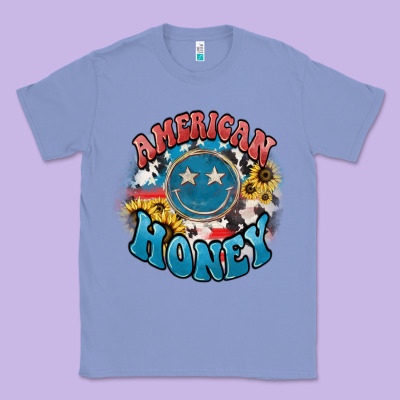 American Honey Smiley Classic Tee Designed By Nancycooperartshop