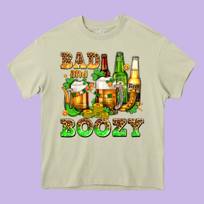 Bad And Boozy With Beer Heavy Core Tee Designed By Adodesignshop