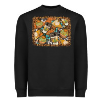 Black autumn distressed background Heavyweight Sweatshirt - BundleAndBundleShop