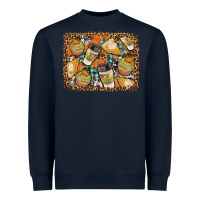 Navy autumn distressed background Heavyweight Sweatshirt - BundleAndBundleShop