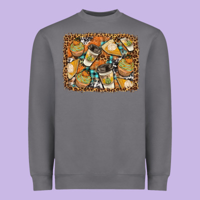 Autumn Distressed Background Heavyweight Sweatshirt Designed By Bundleandbundleshop