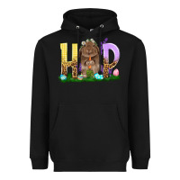 Black Hop Rabbit Easter Day Heavyweight Hoodie - HowdyJamesFarm