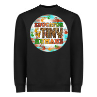 Black educator of tiny humans round earring Heavyweight Sweatshirt - BundleAndBundleShop