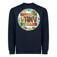 Navy educator of tiny humans round earring Heavyweight Sweatshirt - BundleAndBundleShop