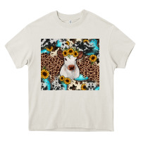 Cream western calf Heavy Core Tee - JahusDesignShop
