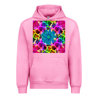 Fuchsia Pink neon cowhide with flower seamless pattern Urban Hoodie - BundleAndBundleShop