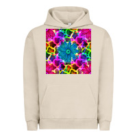 Pigment French Oak neon cowhide with flower seamless pattern Urban Hoodie - BundleAndBundleShop