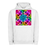 Pigment Lunar Rock neon cowhide with flower seamless pattern Urban Hoodie - BundleAndBundleShop