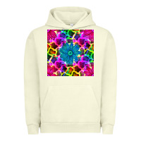 Pigment Pistachio neon cowhide with flower seamless pattern Urban Hoodie - BundleAndBundleShop