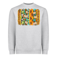 Heather Grey fall brushstroke Heavyweight Sweatshirt - BundleAndBundleShop