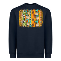 Navy fall brushstroke Heavyweight Sweatshirt - BundleAndBundleShop