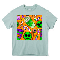 Arona halloween snacks seamless pattern Heavy Core Tee - BundleAndBundleShop