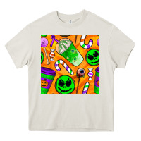 Cream halloween snacks seamless pattern Heavy Core Tee - BundleAndBundleShop