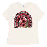 Bone valentines sunflower rainbow Ladies Tee - JahusDesignShop