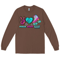 Chestnut peace love roller skate Long Sleeve Tee - BundleAndBundleShop