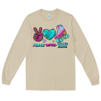 Mushroom peace love roller skate Long Sleeve Tee - BundleAndBundleShop