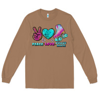 Toasted Coconut peace love roller skate Long Sleeve Tee - BundleAndBundleShop