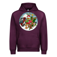 Mauve Wine Joy gingerbread Urban Hoodie - FaDigitalArtStudio