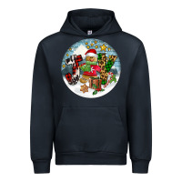 Navy Joy gingerbread Urban Hoodie - FaDigitalArtStudio